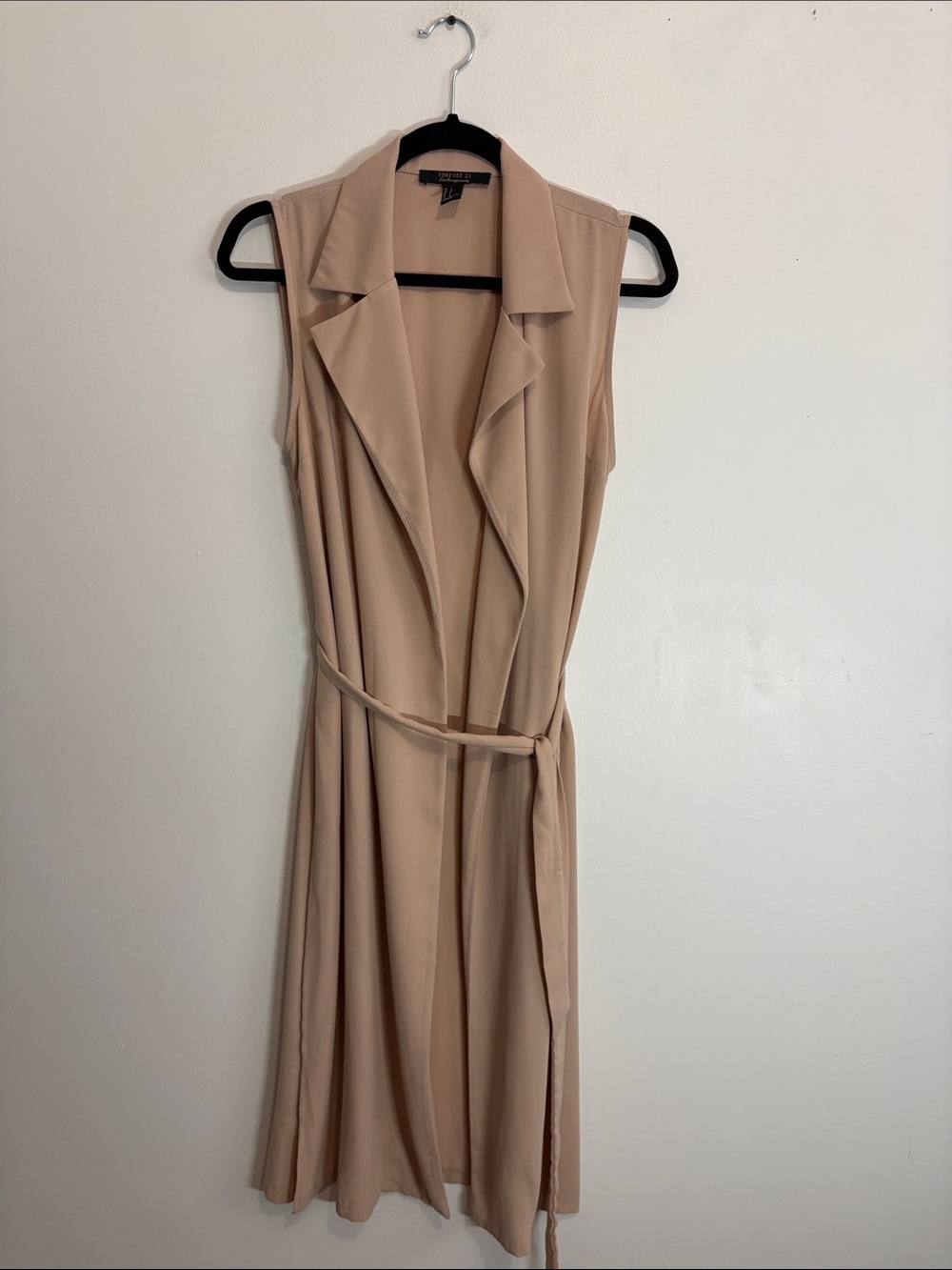 Forever 21 contemporary sleeveless longline trench vest size S - Picture 2 of 4